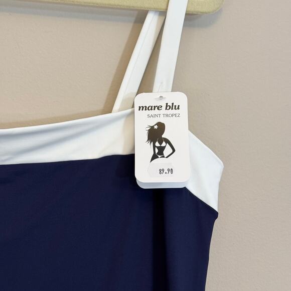 Mare Blu Saint Tropez Swim Dress XL Blue Cami Beach Summer Italian Vacation NWT - Picture 5 of 6